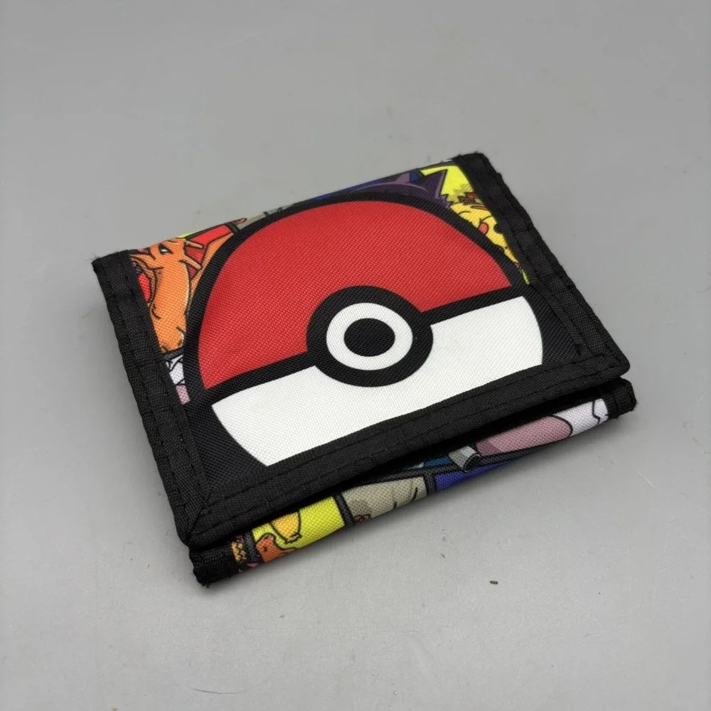 Pokemon‎ Wallet Pikachu Charizard Gengar Mewtwo Trifold Hook Loop Closure